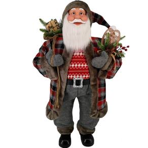 Papai Noel Grande Vermelho/Marrom Country Natal 90Cm
