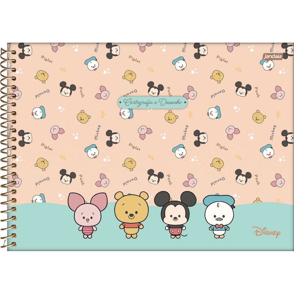 Caderno De Desenho Cartográfico Escolar Disney Yululun