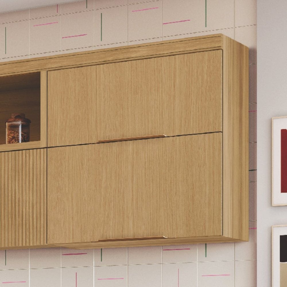 Armário 2 Portas Basculante Marquesa 80cm 100% Mdf Marrom