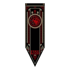 Bandeira Flâmula Com Brasão Casa Targaryen Game Of Thrones