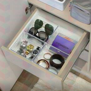 Conjunto 2 Organizadores Modular Gavetas Porta Maquiagem