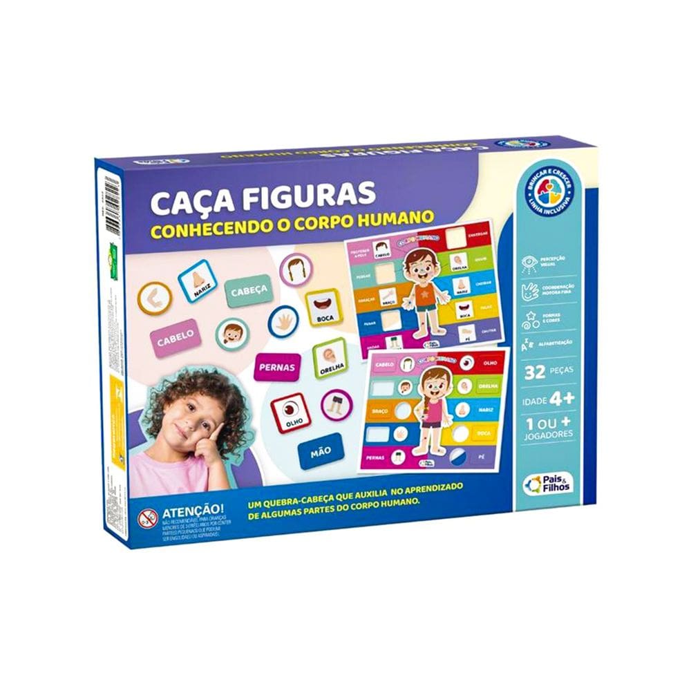 Caça Figuras Conhecendo Corpo Humano Educativo Palavras Figuras Aprendizado