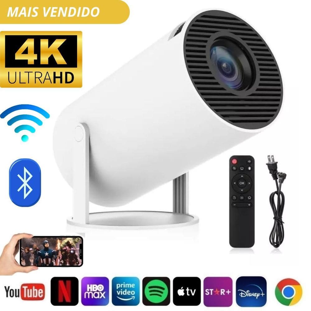 Mini Projetor Wifi Suporta 4K 1080P Android 11 Portátil/Fixo