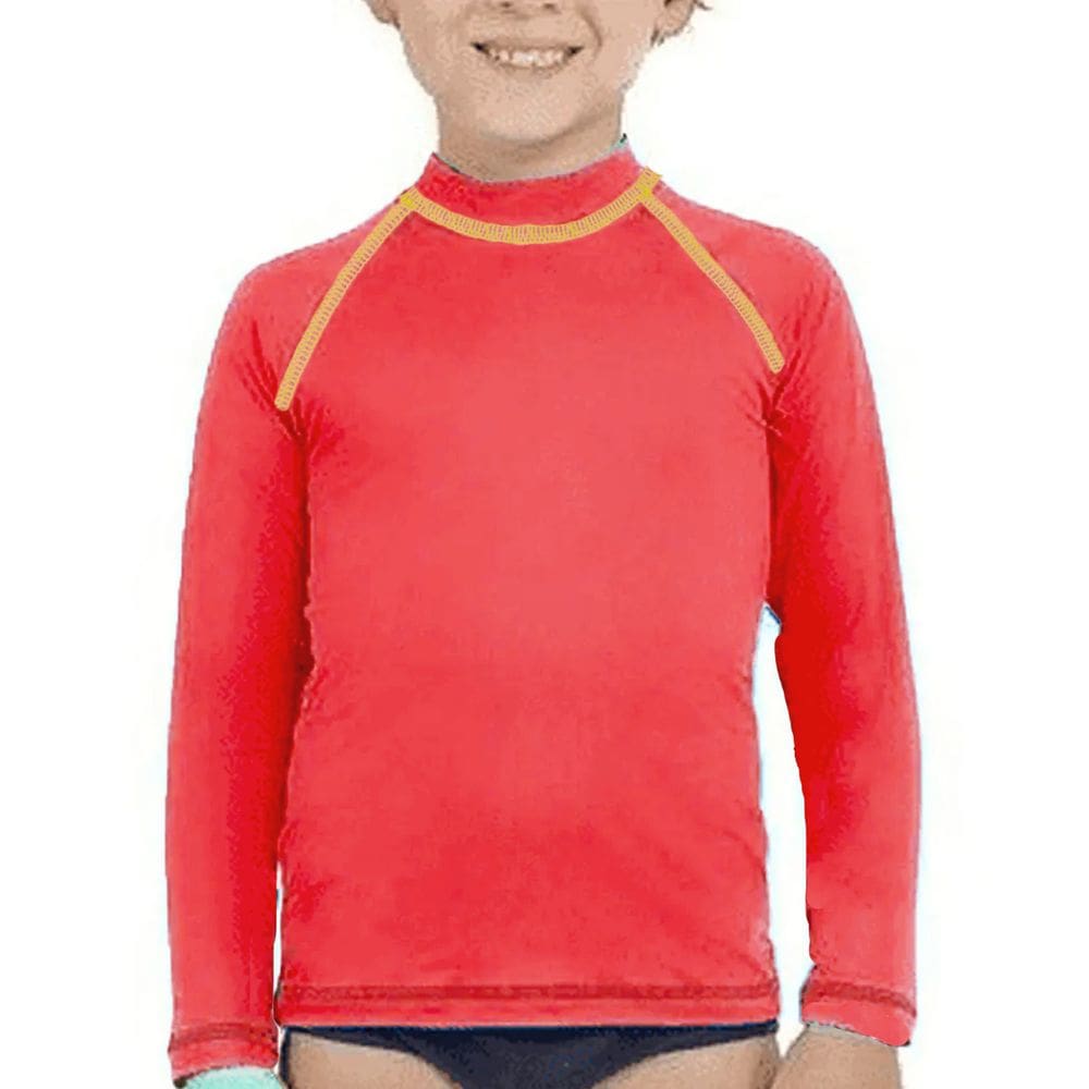 Camiseta Infantil Manga Longa Menino Uv50 Praia Forro 1 a 14
