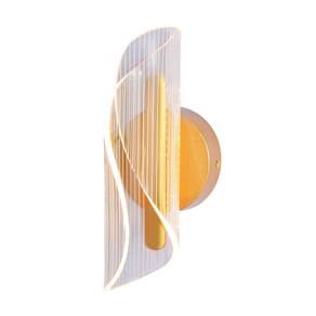 Arandela Acrílico Dourado Led 7W 3000K 8X25cm