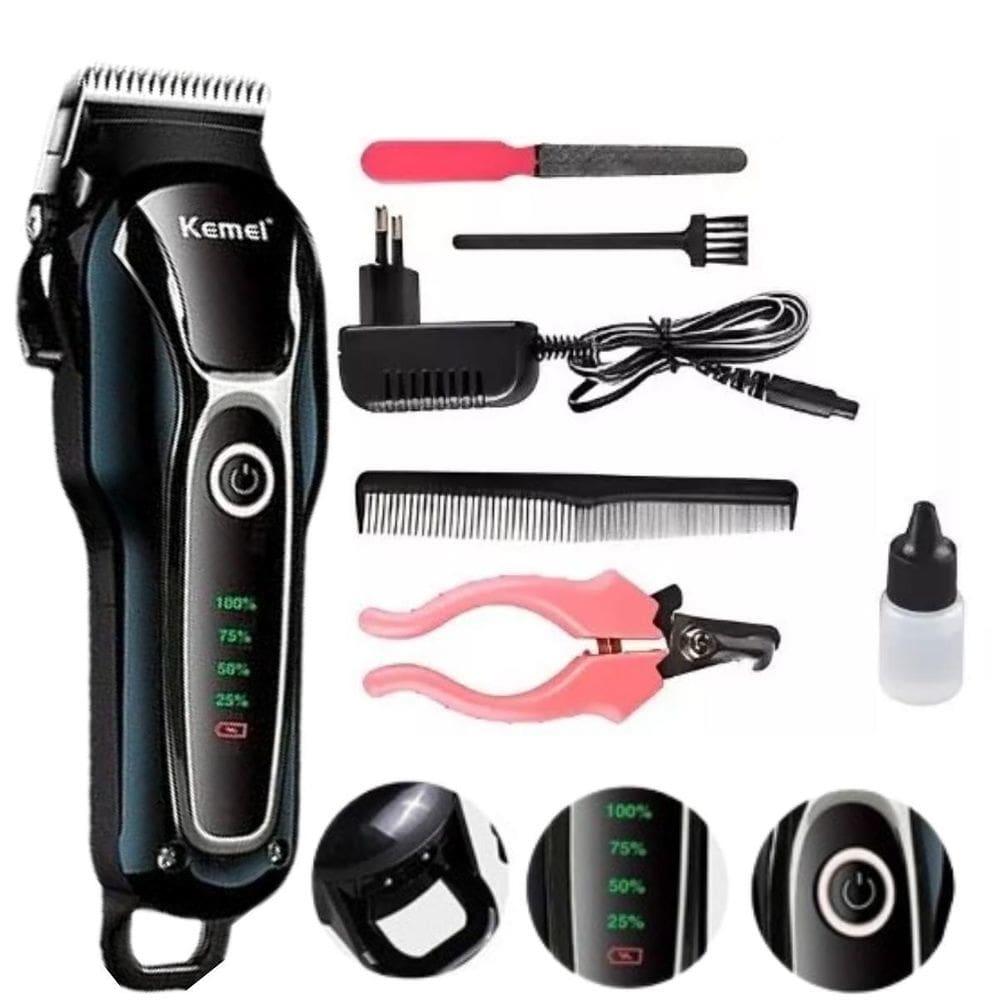 Kemei 1991 Pet Profissional- Tosa Fácil E Eficiente