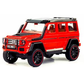 Carro Miniatura Tipo Classe G Escala 1:22 Luz Som Fricção Abre Portas Vermelho HCL-901 - Dorémi