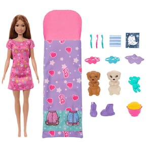 Boneca Barbie Family Festa do Pijama com Cachorrinho HXN01 - Mattel
