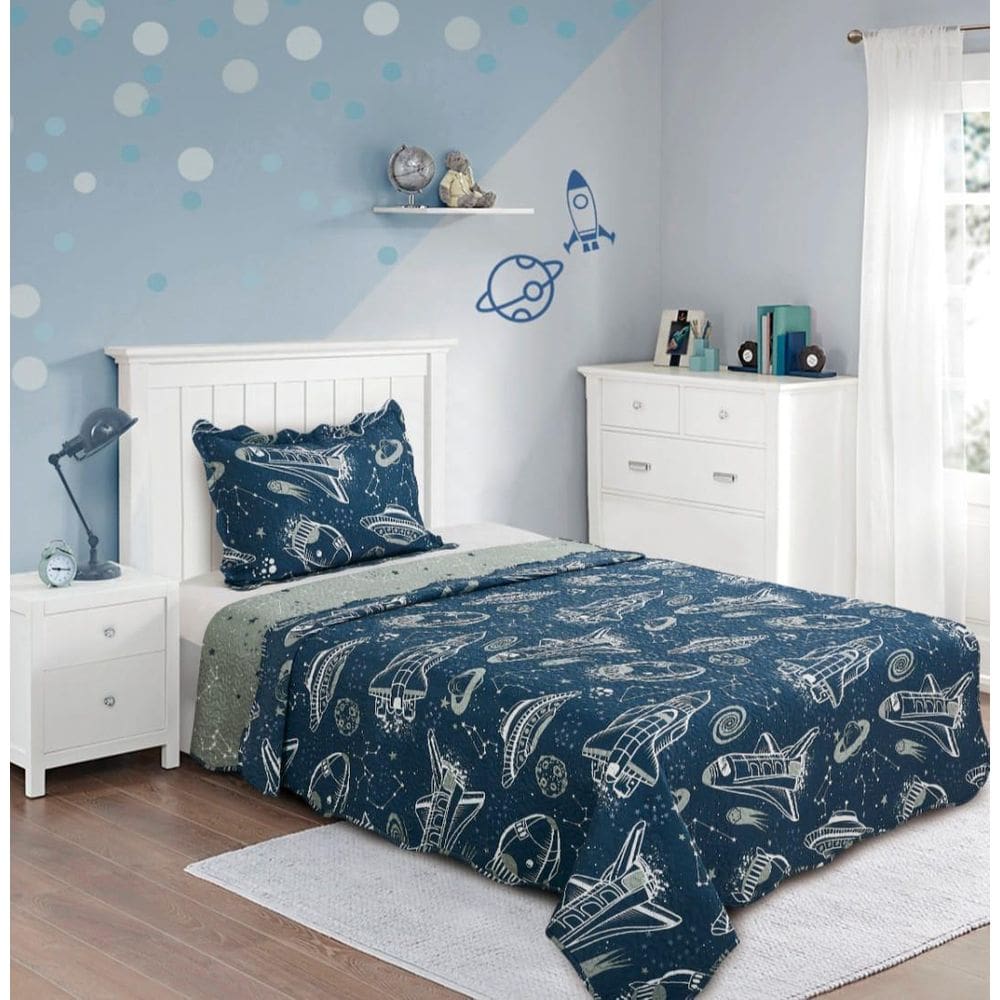 Cobre Leito Solteiro Prink Patchwork Infantil 02 Peças