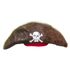 Chapéu Pirata Dobrável Marrom Fantasia Halloween Festa