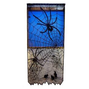 Painel Halloween Emaranhado De Teia Preto 0,97X2,13M