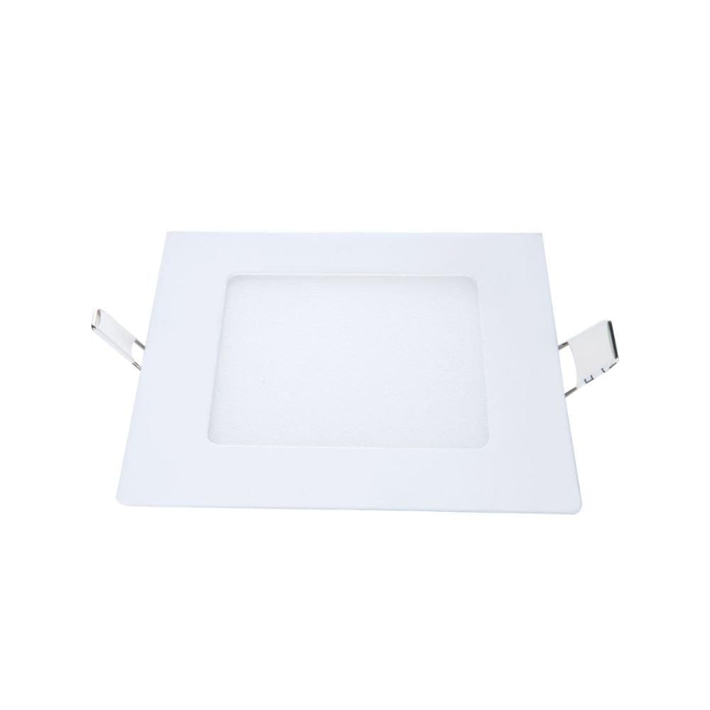 Painel Led Avant Quadrado Embutir 6w 3000k Bivolt Branco