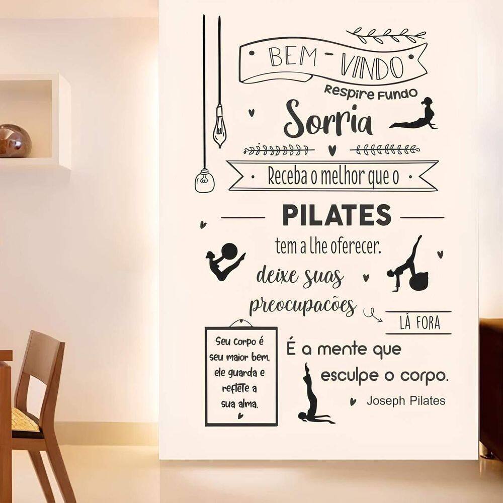 Adesivo De Parede Frase Joseph Pilates