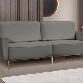 Sofá Vênus 220 Cm Veludo,feito com Materiais de Alta Qualidade Cinza