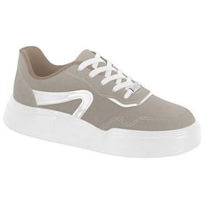 Tenis Feminino Moleca Solado Alto Camurca Cadarço 5808.106