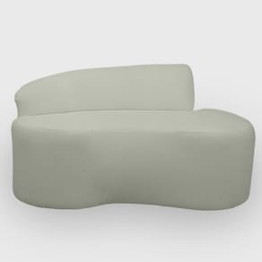 Sofa Organico Curvo 2 lugares 145 cm Boucle Menta