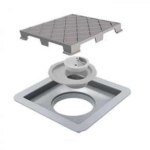 Ralo Oculto Quadrado PVC Novii 10x10cm Linear Acessórios