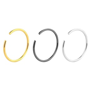 Kit 3 Piercing Aço Inox Argola Masculino Nariz Feminino