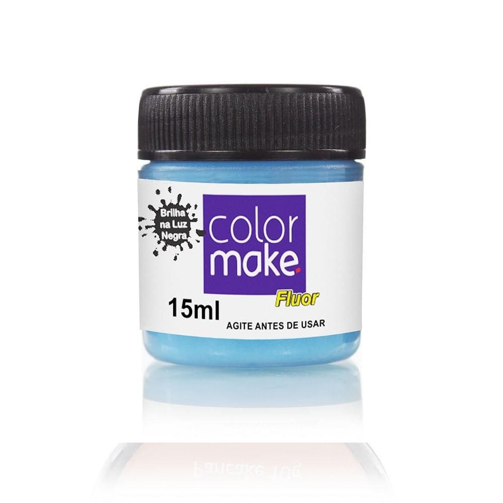 Tinta Liquida Fluorescente 15 Com Ml Azul - Color Make