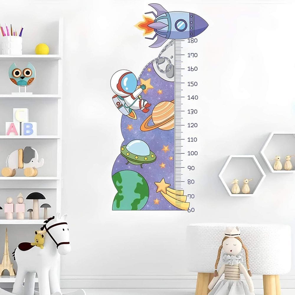 Adesivo Régua De Crescimento Astronauta Mod02