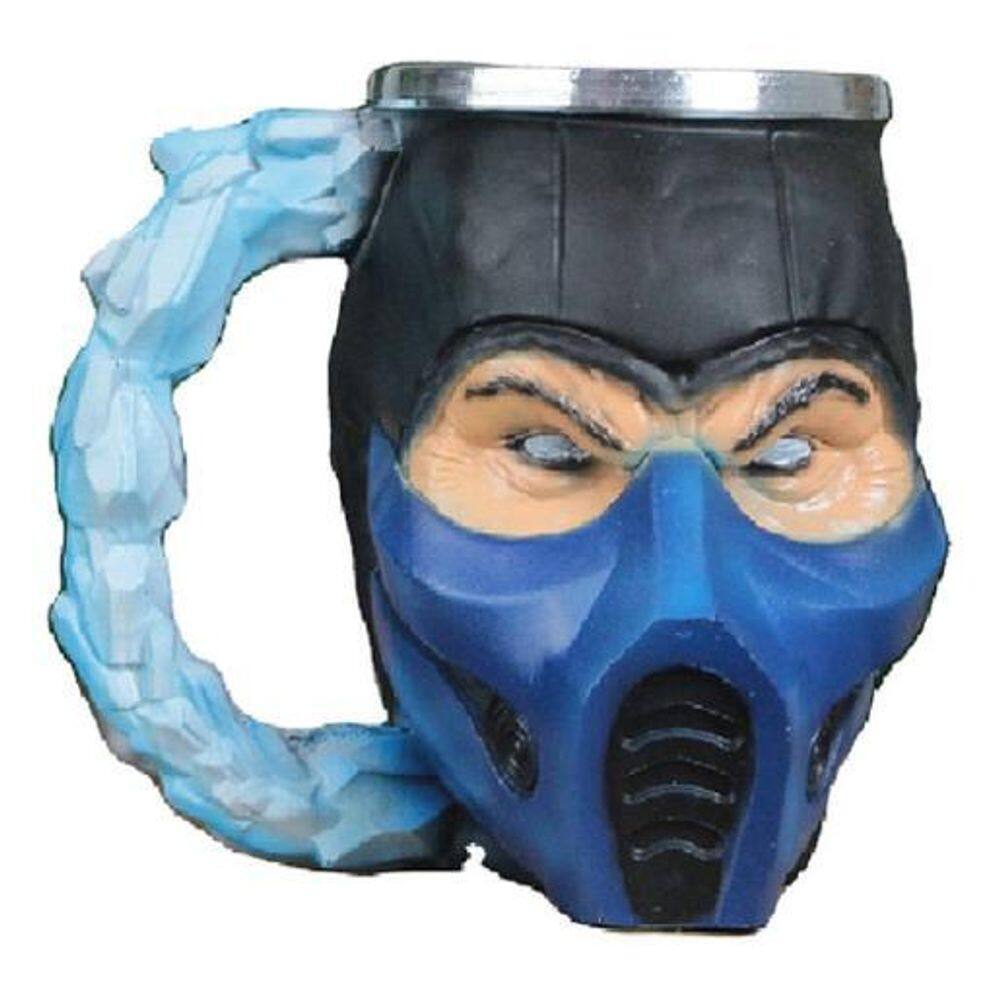 Caneca Resina E Alumínio 3D Sub Zero Mortal Kombat