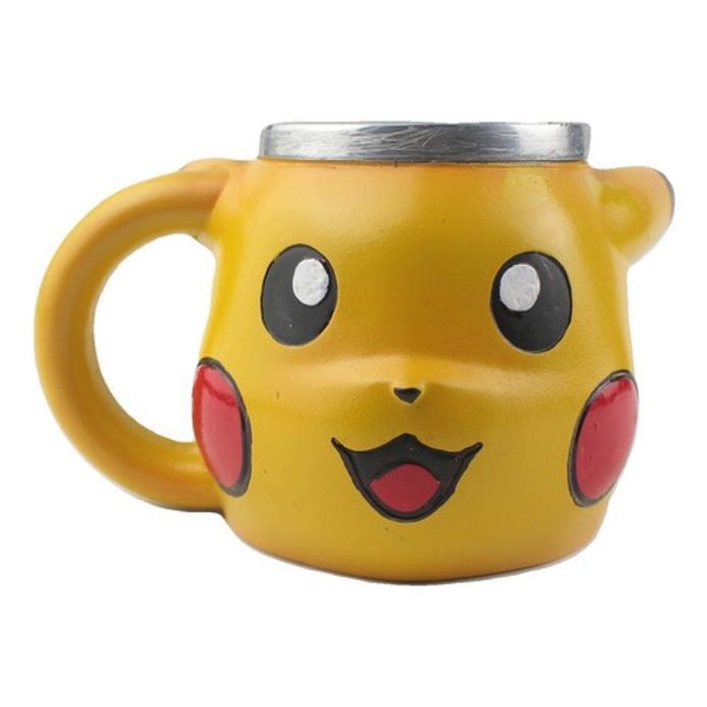 Caneca Inox Coleção 3D Pikachu Resina Decorativa Pokemon