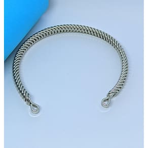 Colar Feminino Choker Aro grosso elos Duplos Torcido trançado Folheado Ouro Dourado e Prata Luxo Inspiração Blogueira