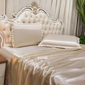 Jogo Cama Lençol Queen Luxo Charmousse 4 Peças - Chanpagne