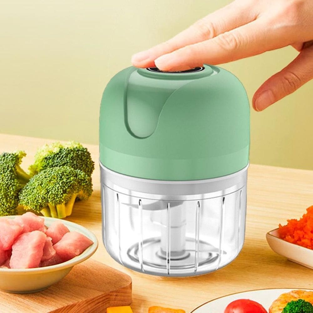 Mini Processador Elétrico Recarregável Alimentos Precisão