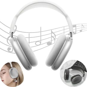 Fone Sem Fio Headphone Bluetooth Microfone Max P9 Air Prata