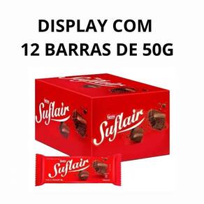 Chocolate Nestlé Suflair Leite Display Com 12 Barras De 50G