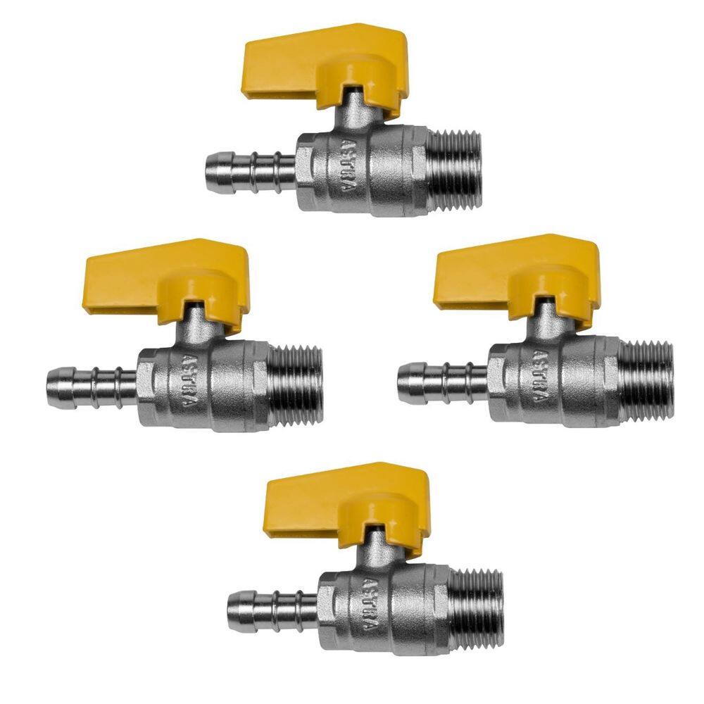 Kit 4 Registro Válvula Esférica RM 1/2`` C/ Espigão Pex Gás