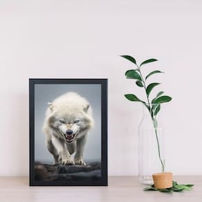 Quadro Arquétipo Lobo Feroz 45X34Cm