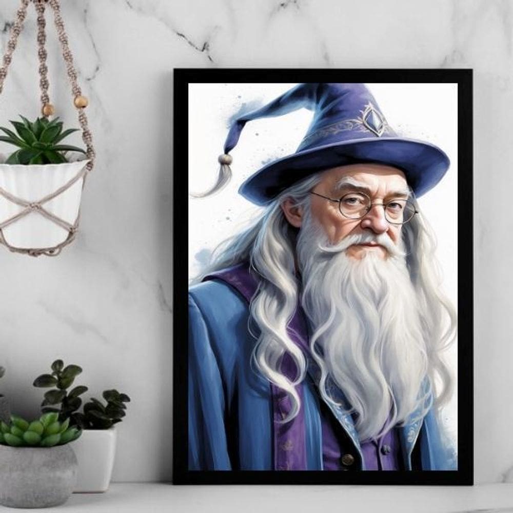 Quadro Decorativo Dumbledore - Bruxo 24X18Cm