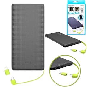 Carregador 10.000Mah Portátil Power Bank Rápido Cor Preto