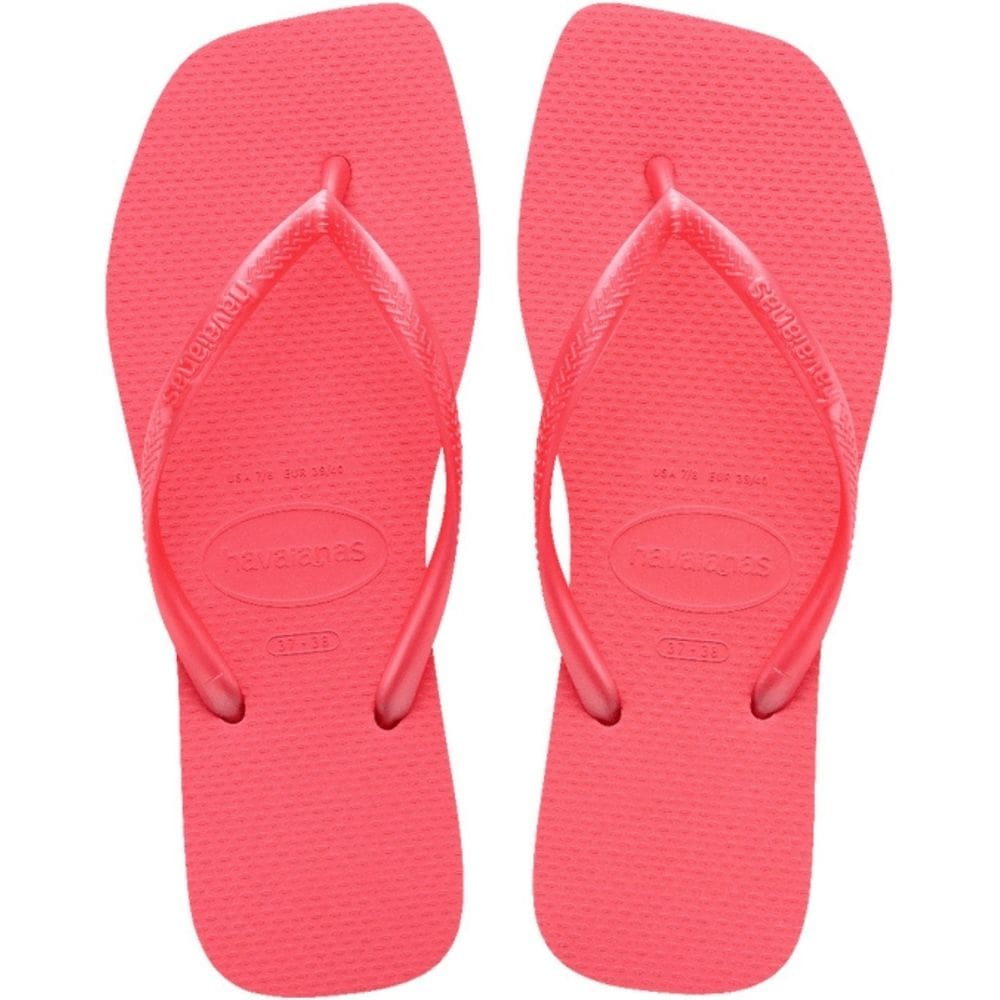 Chinelo Dedo Borracha Casual Feminino Bico Quadrado Havaianas Slim Square