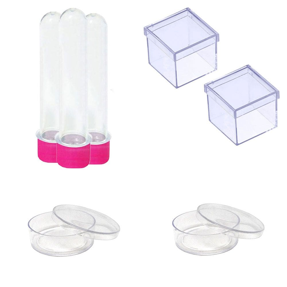 100 Latinhas Acrílicas Tubetes 13Cm Caixinhas 5X5 Pink