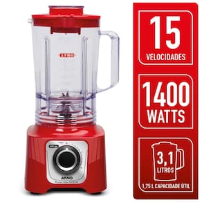 Liquidificador Arno Vermelho Powermax 1400W LN63