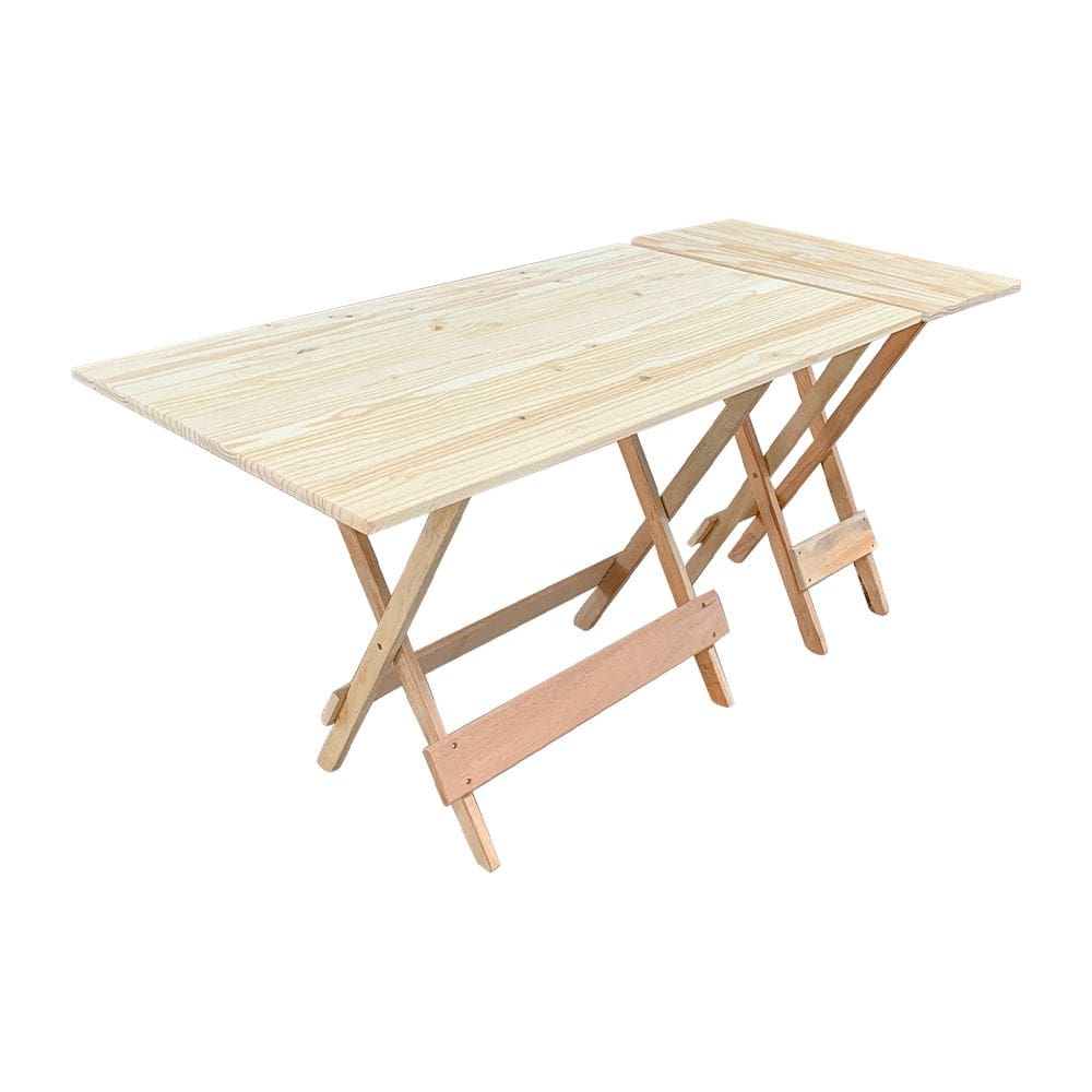 Conjunto de Mesa 120x70 com Mesa Aparador - sem Pintura