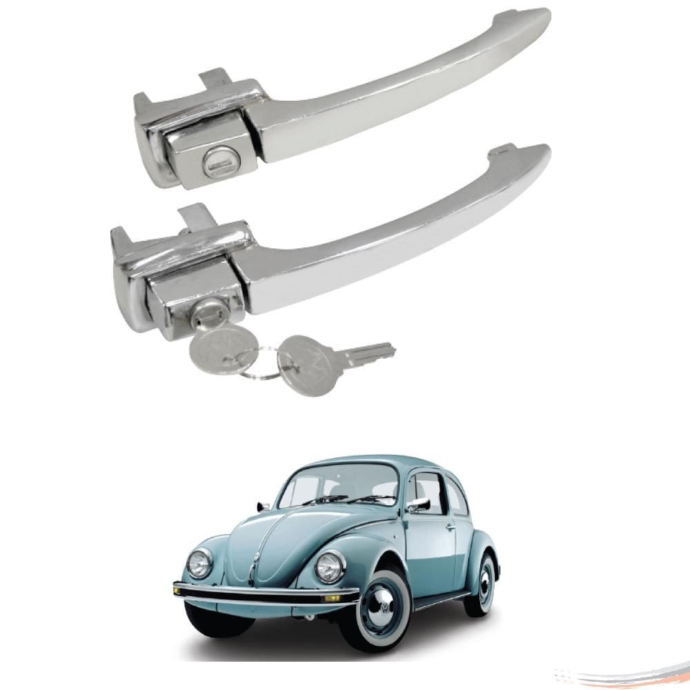 Par Maçaneta Externa Cromada C/ Chave Fusca 59 A 77 2 Portas - UN / 2 [F103]