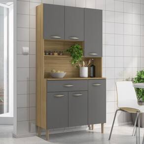 Armário de Cozinha Compacta 6 Portas 1 Gaveta Apolo