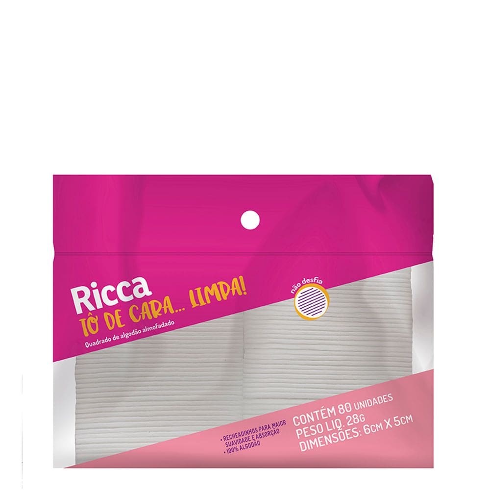 Kit com 2 Quadradinhos de Algodão Ricca