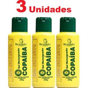 Kit com 3 Gel Copaíba Bio Instinto com Arnica, Copaiba