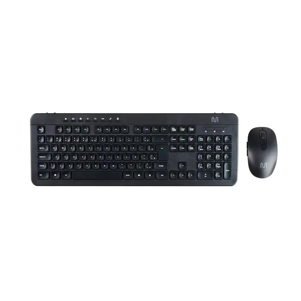 Teclado+Mouse sem Fio CS1000 Slim TC250 Preto, ABNT2, Silencioso, Recarregável