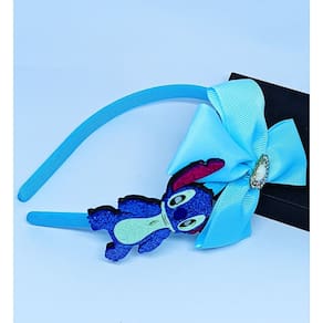 Tiara Arquinho Infantil com Laço Personagem Disney Lilo Angel Stitch Acessório de Cabelo Moda Criança Tendência