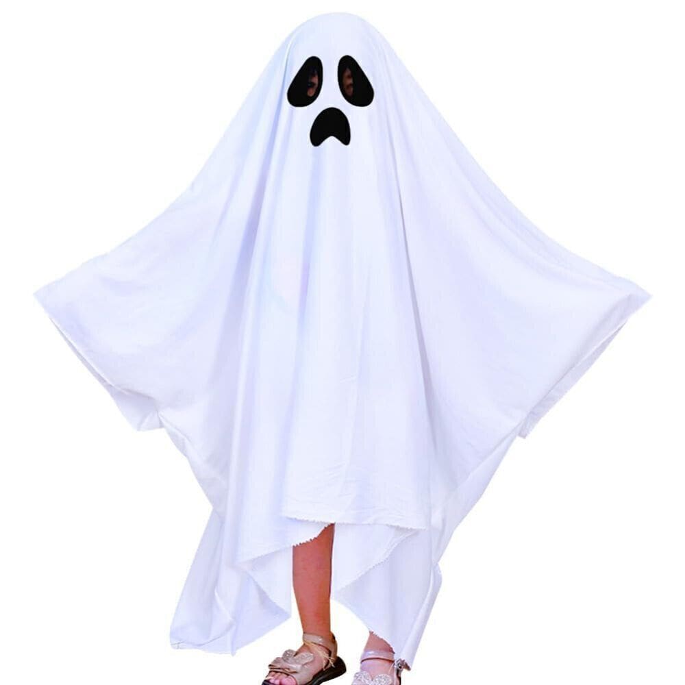 Fantasia Capa Fantasma Infantil Assombração Assustador Ghost Festa Halloween Dia das Bruxas Noites do Terror Morte Zumbi