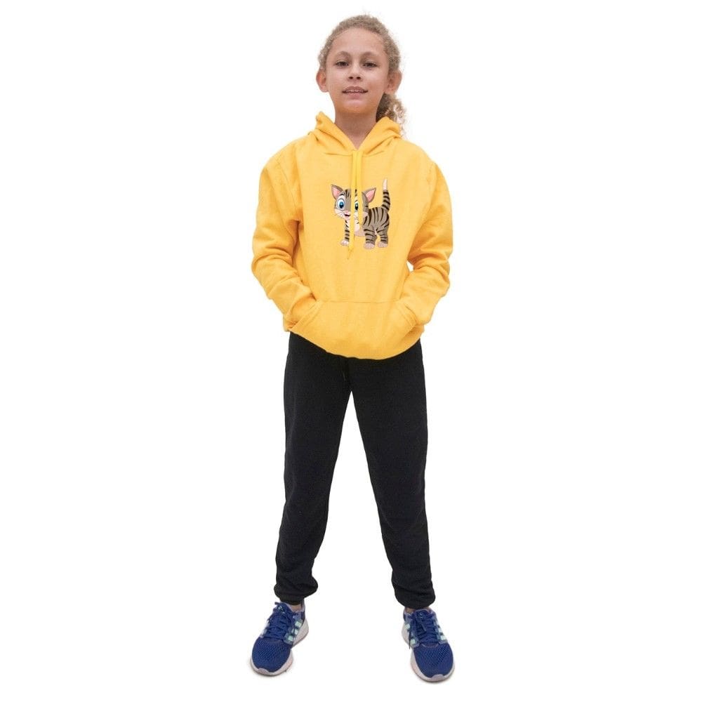 Kit Blusa Moletom Menina Infantil Canguru Com Calça de Frio Lisa Para Escola Passeio Moda Inverno