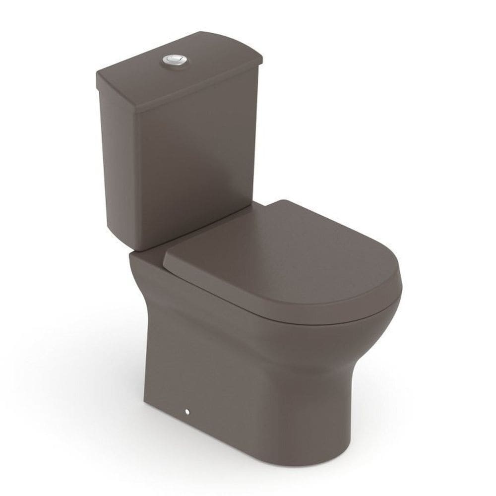 Kit 3 Vaso Sanitários com Caixa Acoplada e Assento Soft Close Nexo Roca Café Fosco