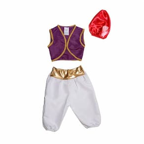 Fantasia Alladin Luxo Completo Bebê Menino Príncipe Sheik Festa Árabe Cosplay Aniversário Carnaval Dia das Crianças
