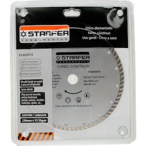 Disco Diamantado Turbo 9 Polegadas Starfer